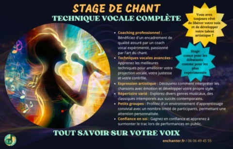 Stage de Chant Technique complète 2026
